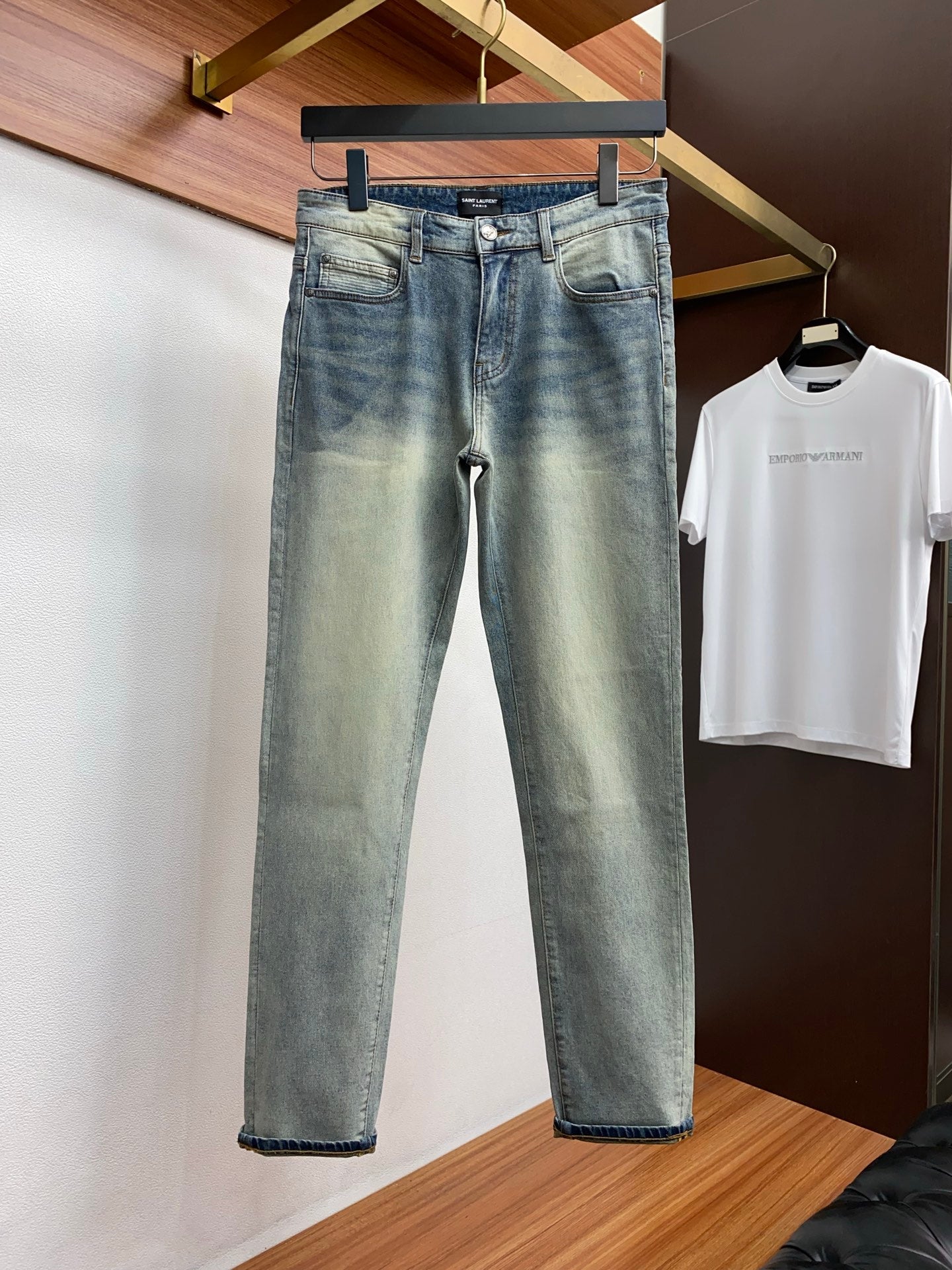 YSL Slim Fit Straight-Leg Jeans