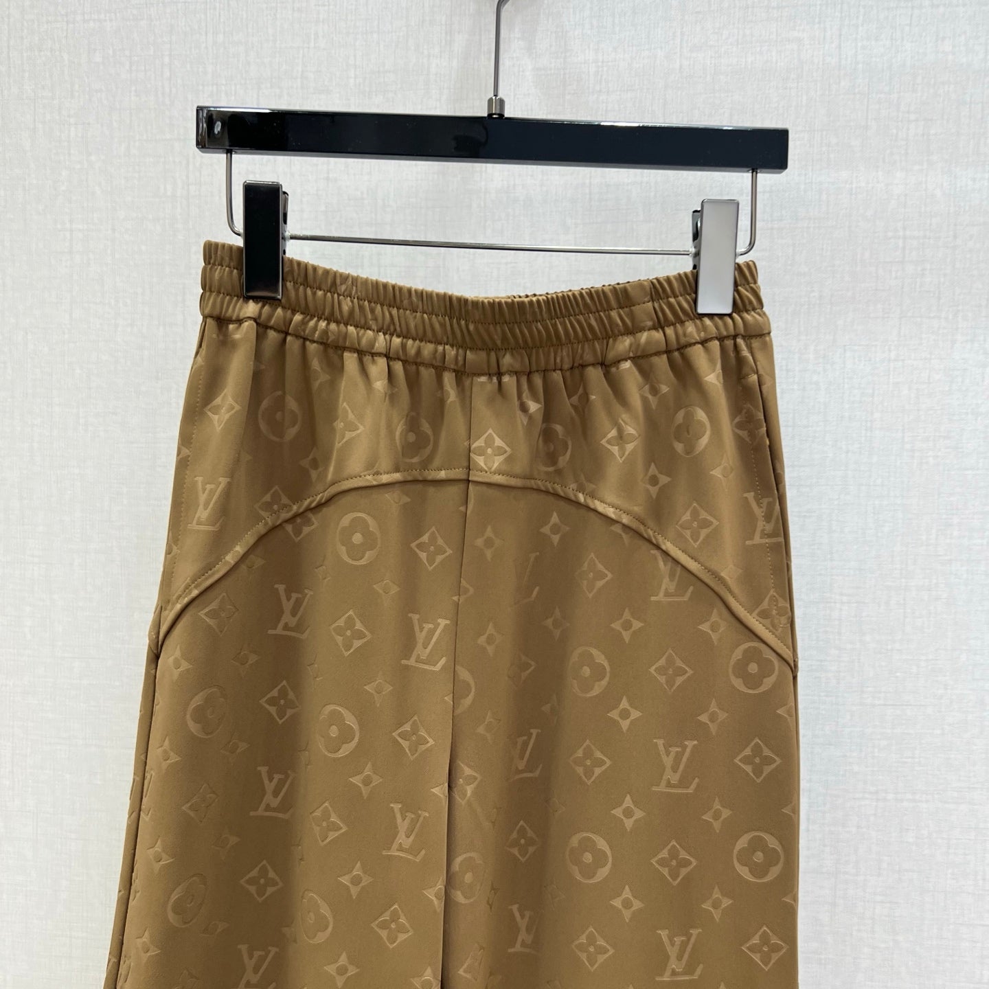 LV Embossed Straight-Leg Trousers