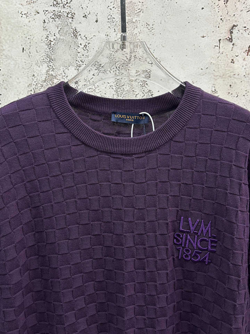 LV Black Jacquard Embroidered T-Shirt