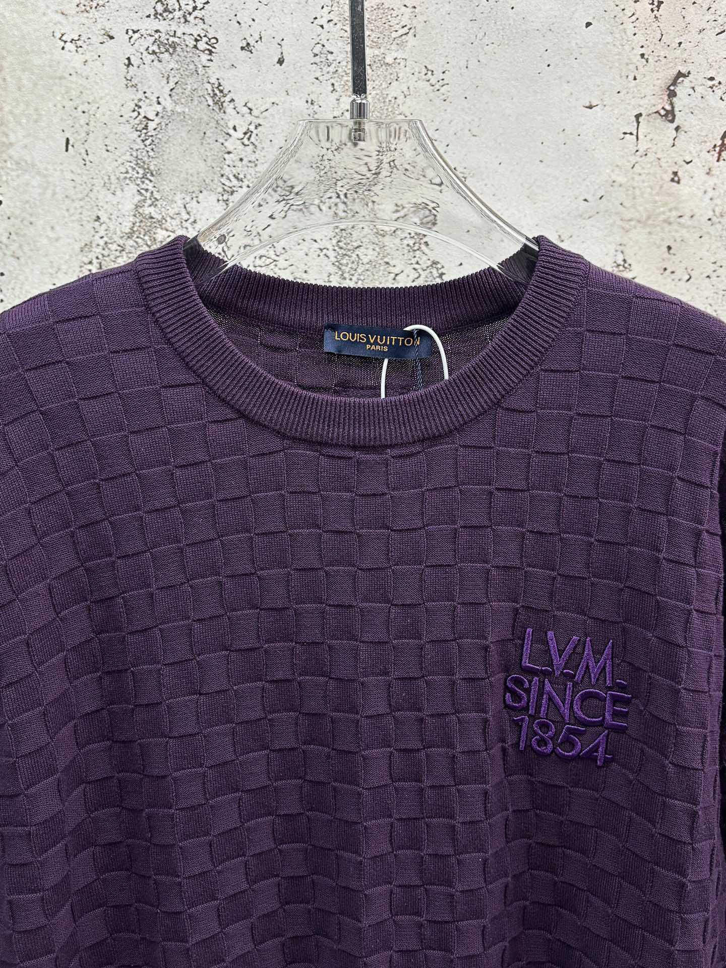 LV Black Jacquard Embroidered T-Shirt