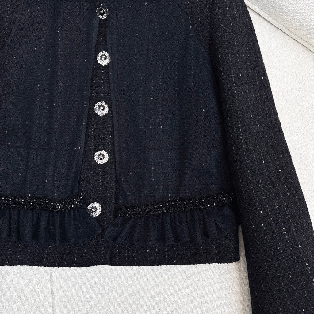 Chanel Woven Collared Coat