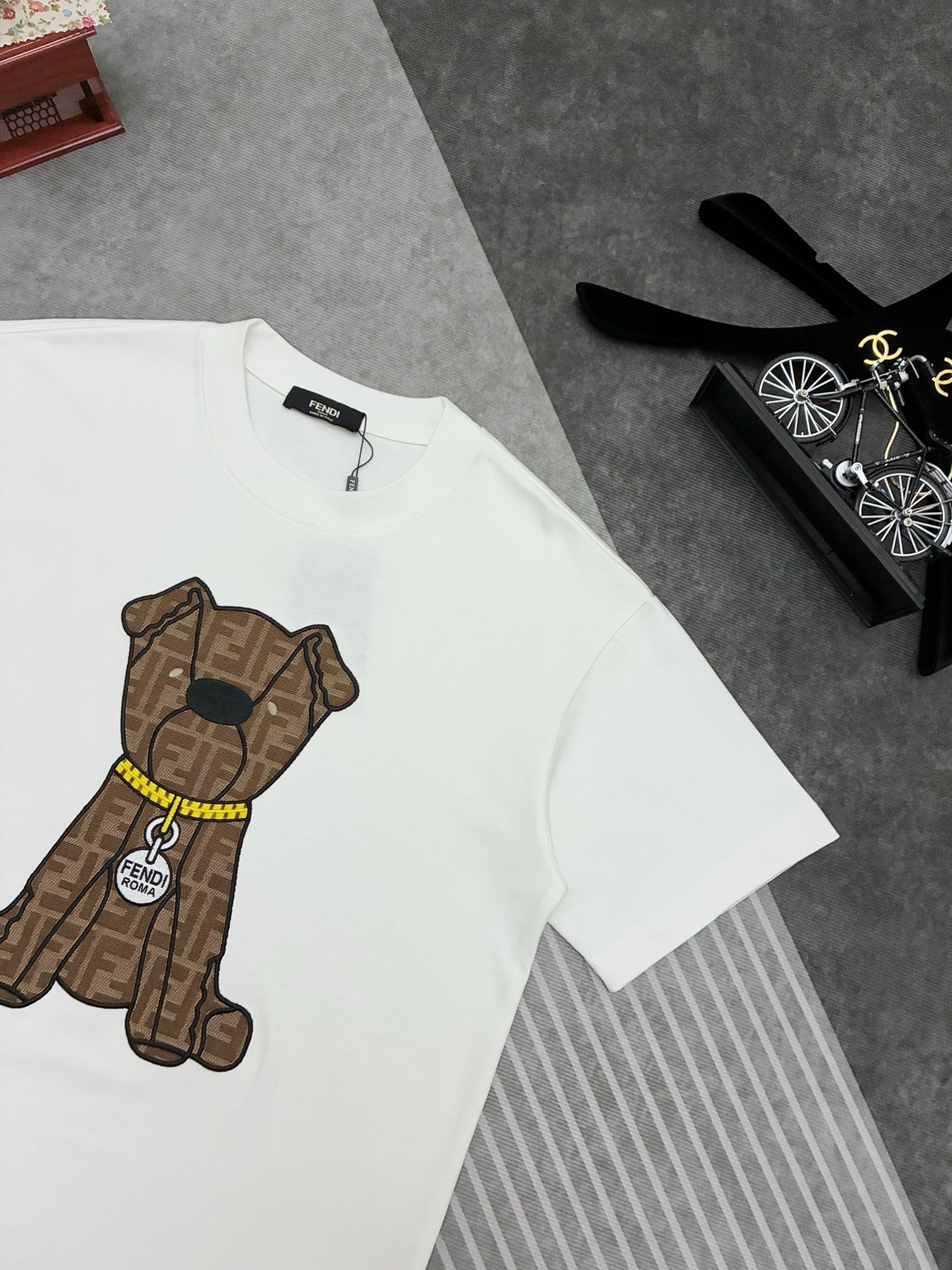 Fendi Embroidered Cotton Short-Sleeve T-Shirt