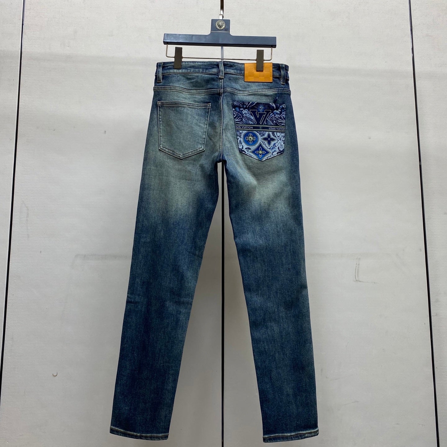 LV Slim Fit Straight-Leg Jeans