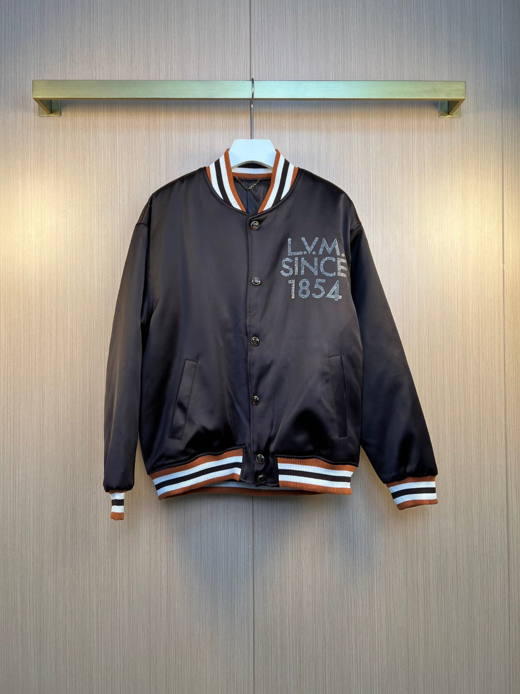 LV Rhinestone Letter Embriodery Bomber Jacke