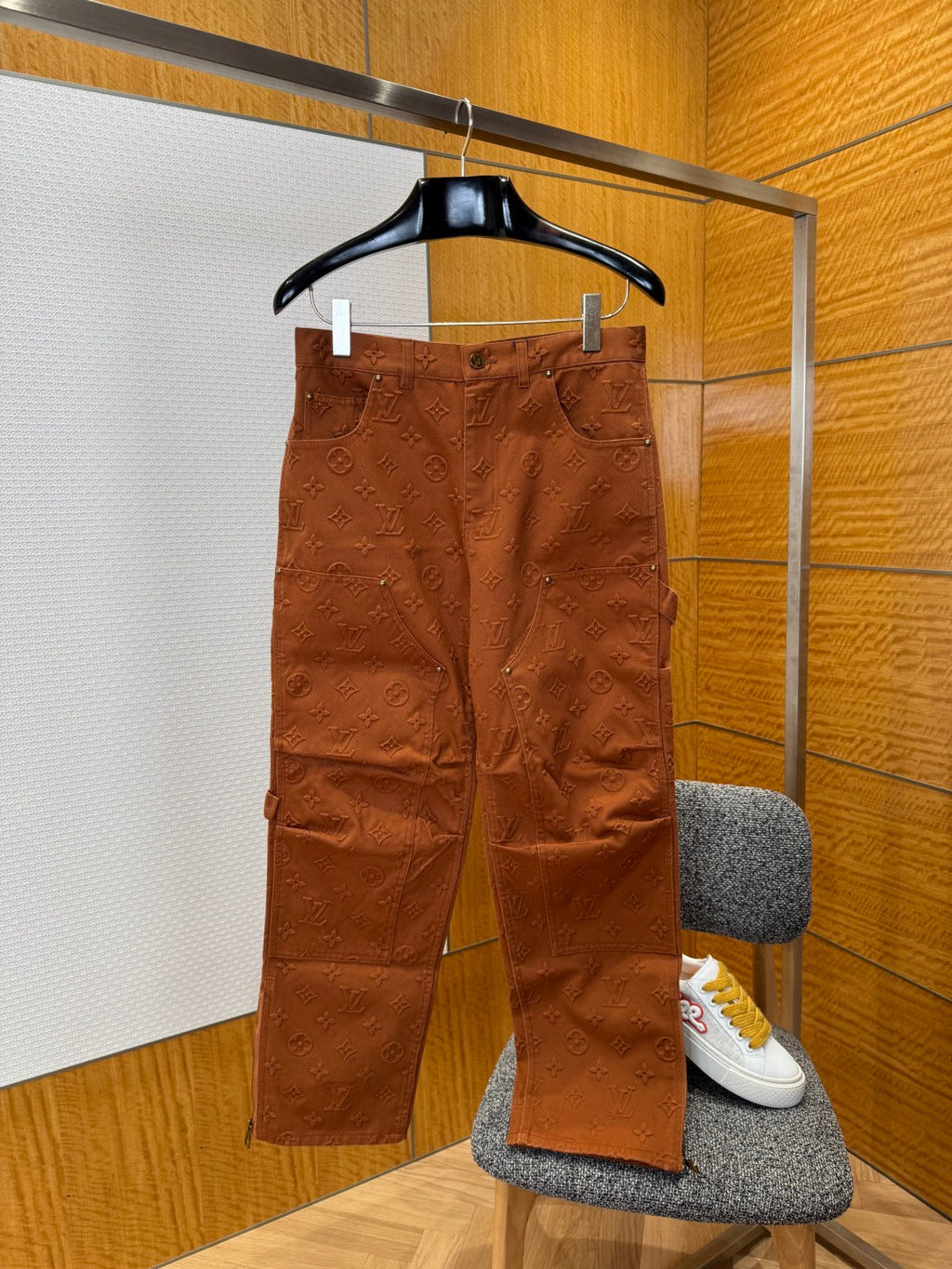LV Patchwork Embossed Jacket & Pants Set
