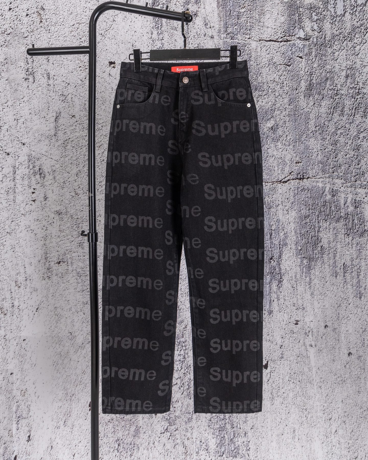 Supreme All-over Straight-Leg Jeans