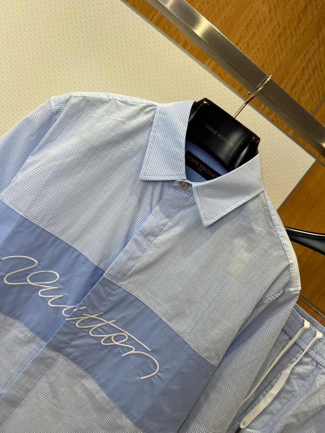 LV Casual Classic Embroidered Shirt & Pants Set