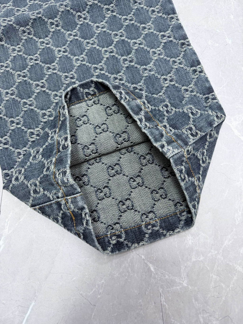 Gucci Denim Jacquard Jeans