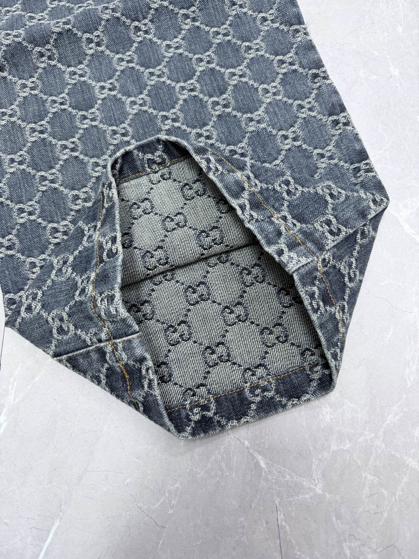 Gucci Denim Jacquard Jeans