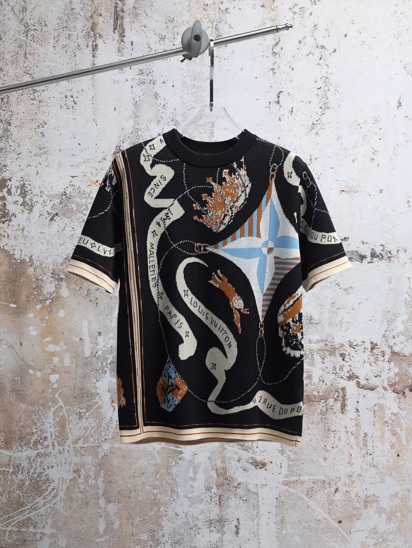 LV Jacquard Crew Neck T-Shirt