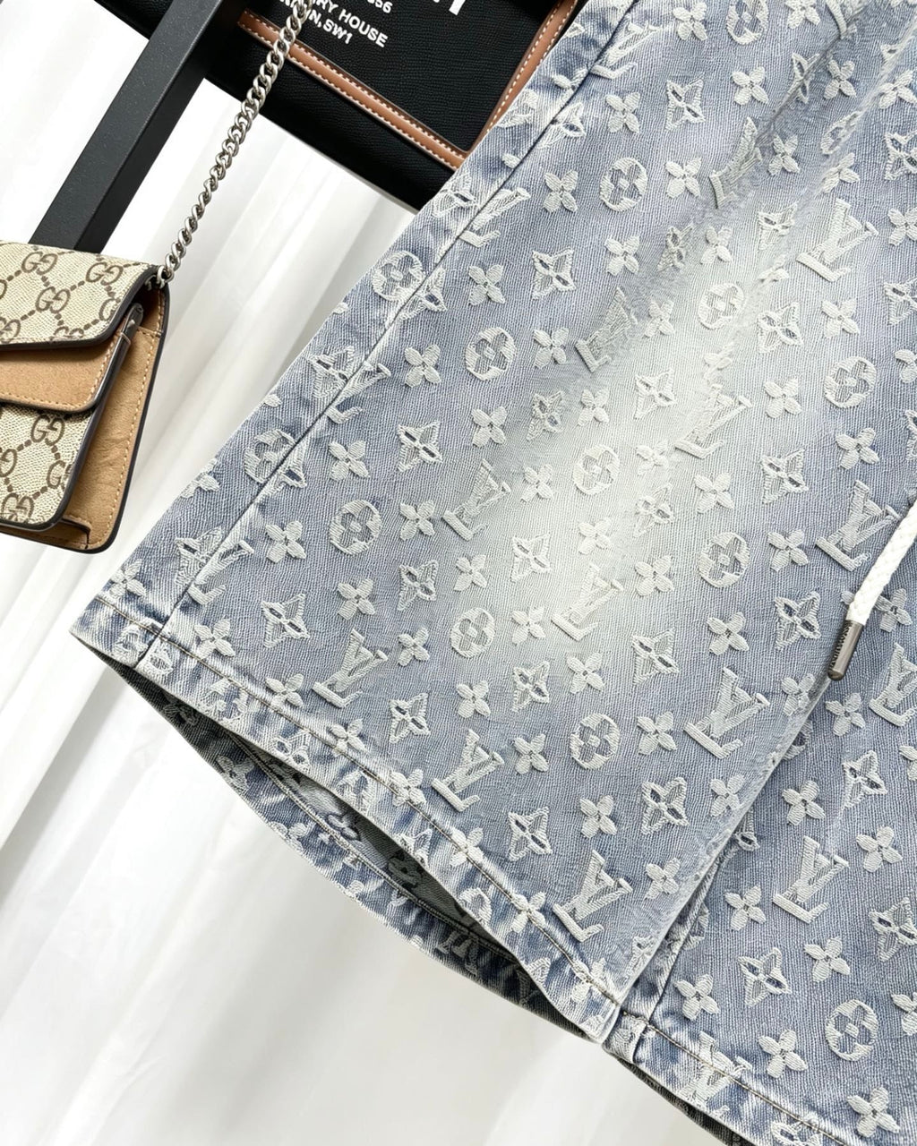 LV All-over Jacquard Denim Shorts