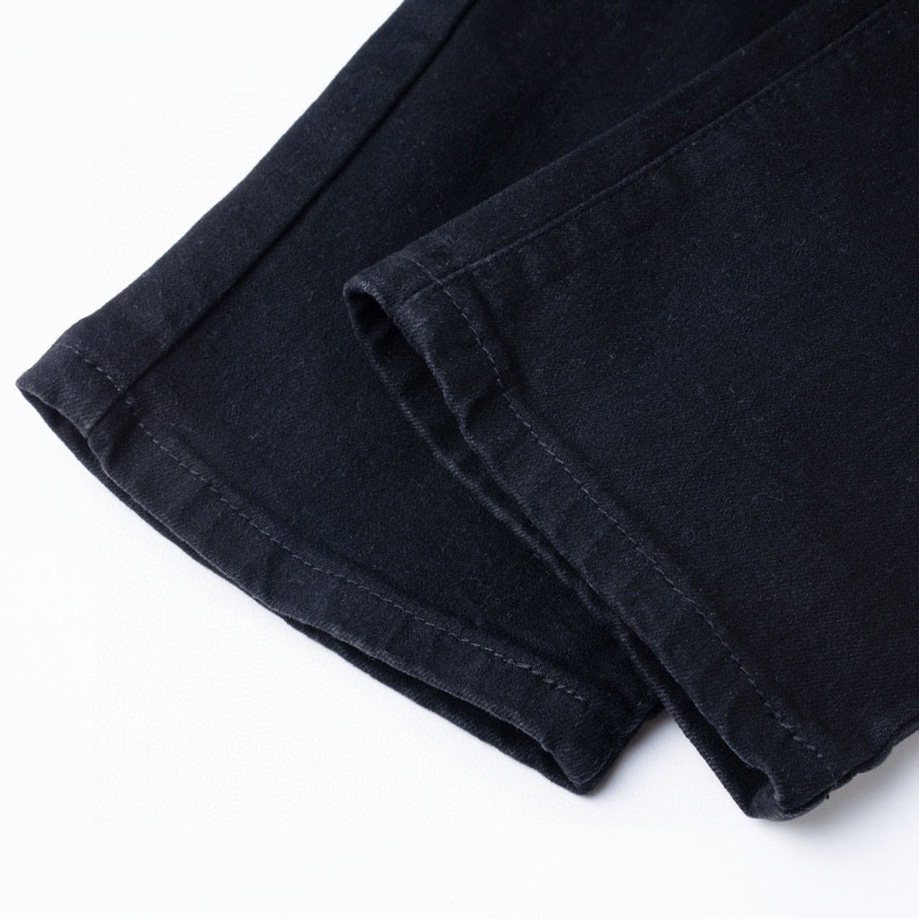 AMIRI black ripped and rhinestone-embellished high-street jeans!