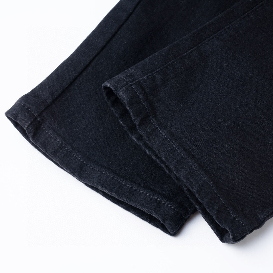 AMIRI black ripped and rhinestone-embellished high-street jeans!