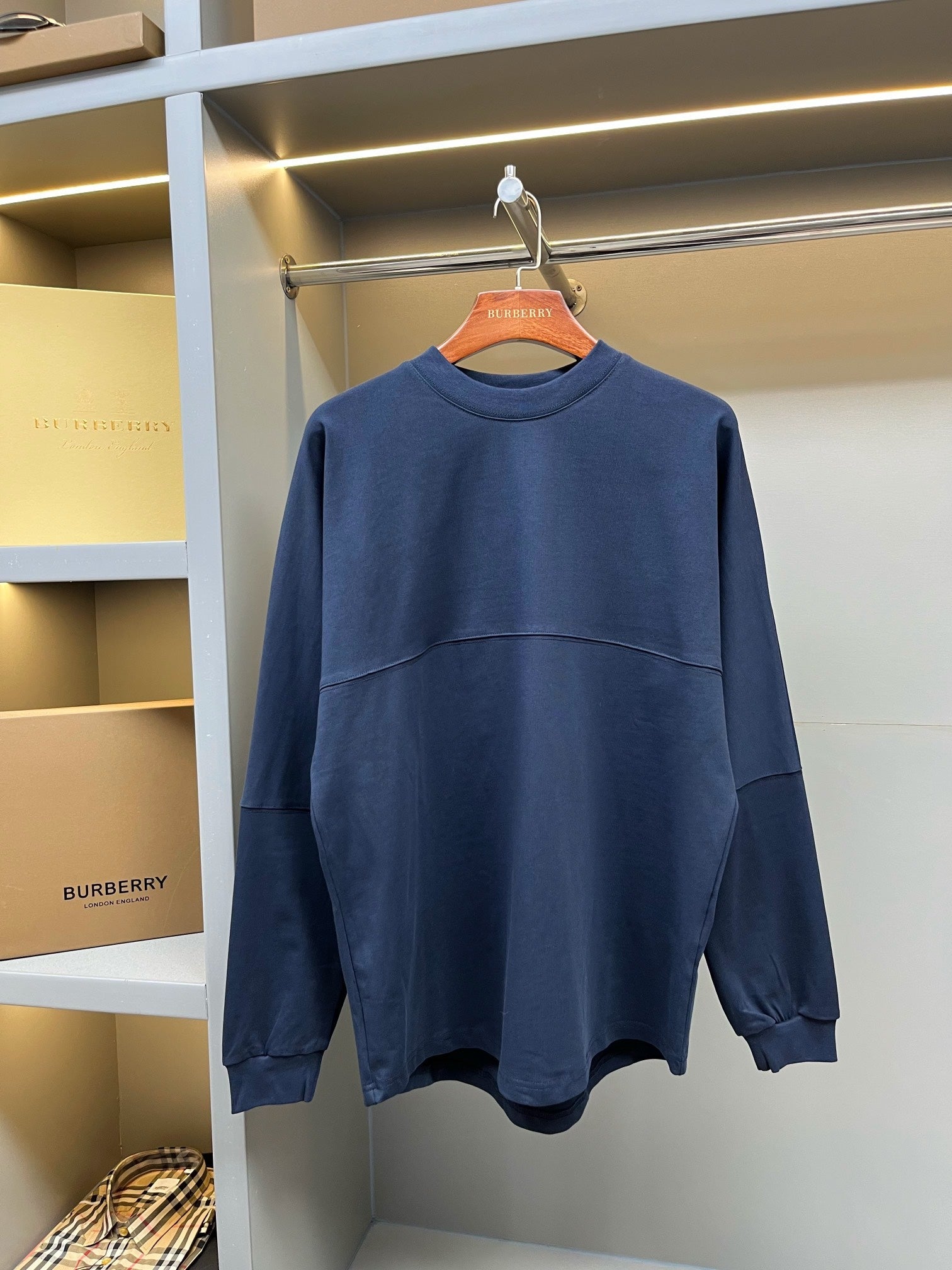 Burberry Back Letter Cre Neck Sweatshirt