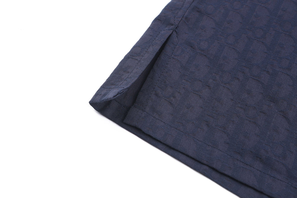 Dior Subtle Pattern & 3D Jacquard Short Sleeve Shirt