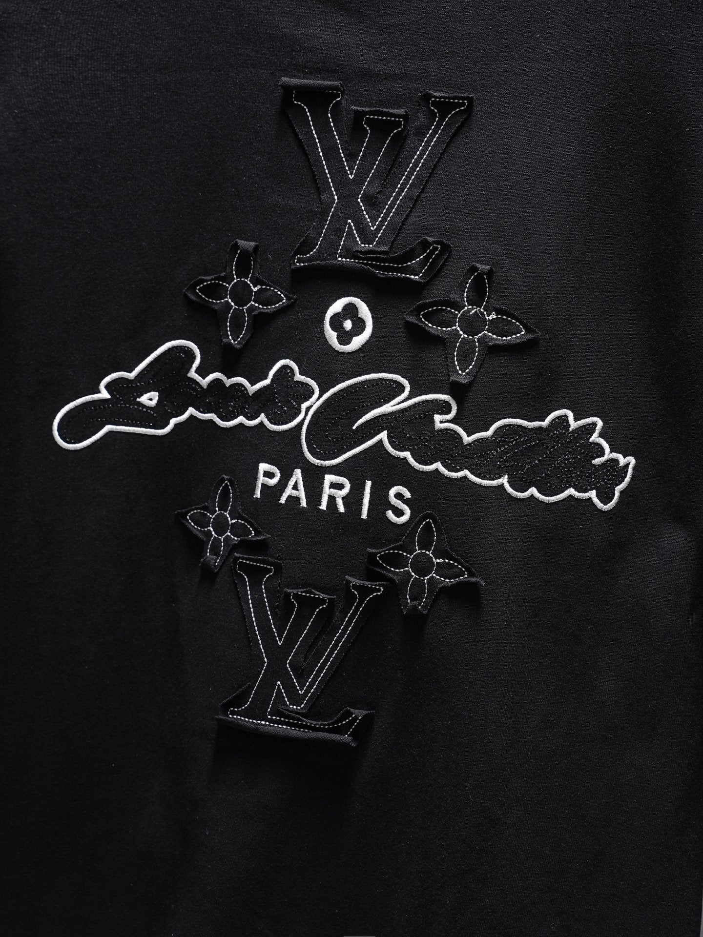 LV Applique Embroidered T-Shirt