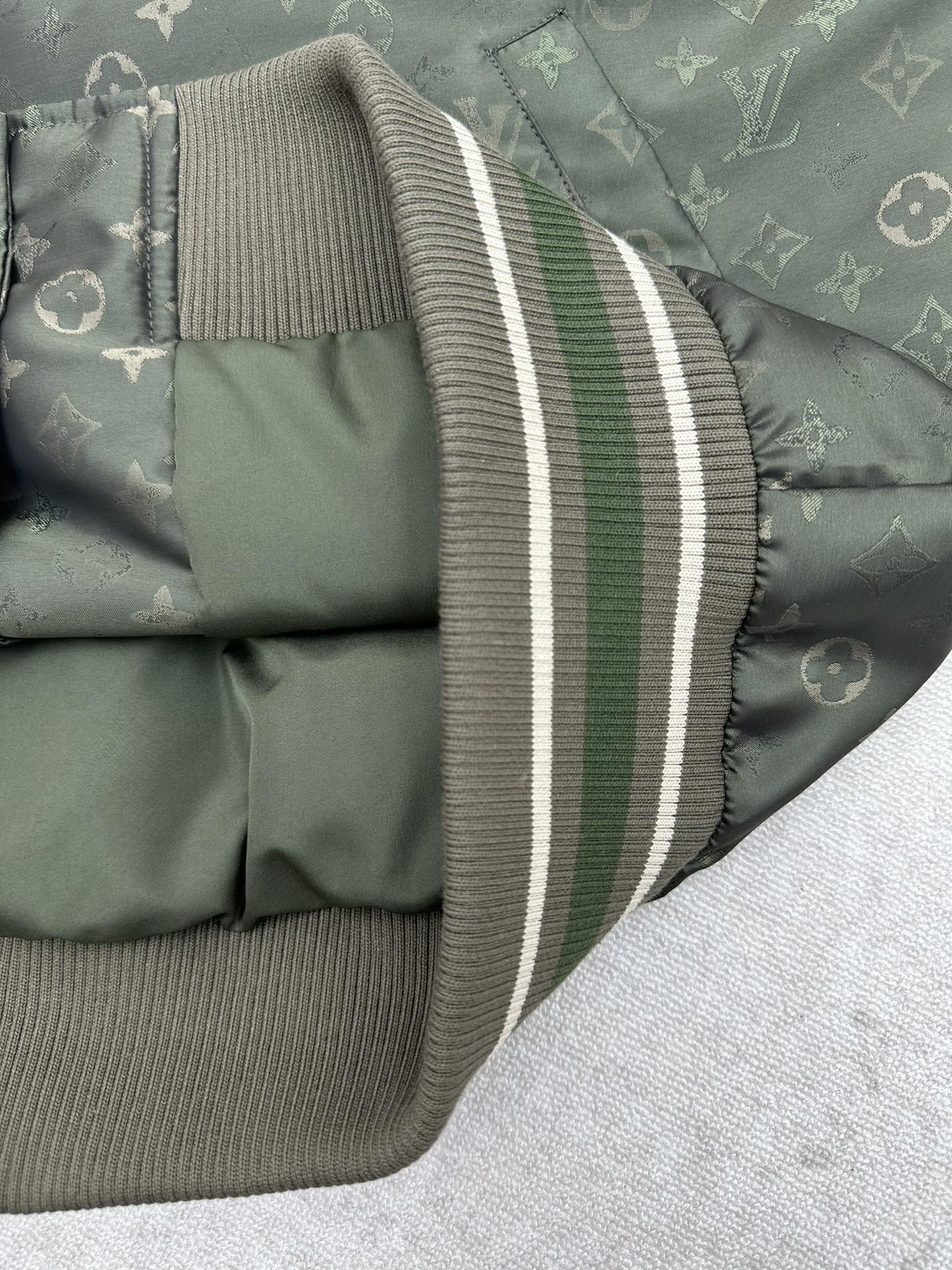 LV Monogram all-over camouflage cotton bomber jacket