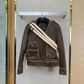 LV detachable Strap Genuine Leather Jacket
