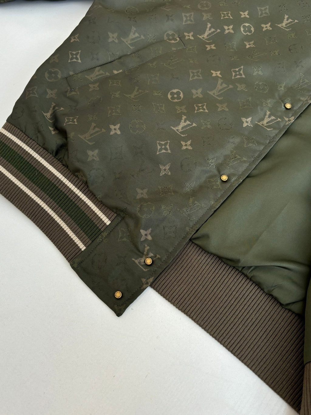 LV Monogram all-over camouflage cotton bomber jacket