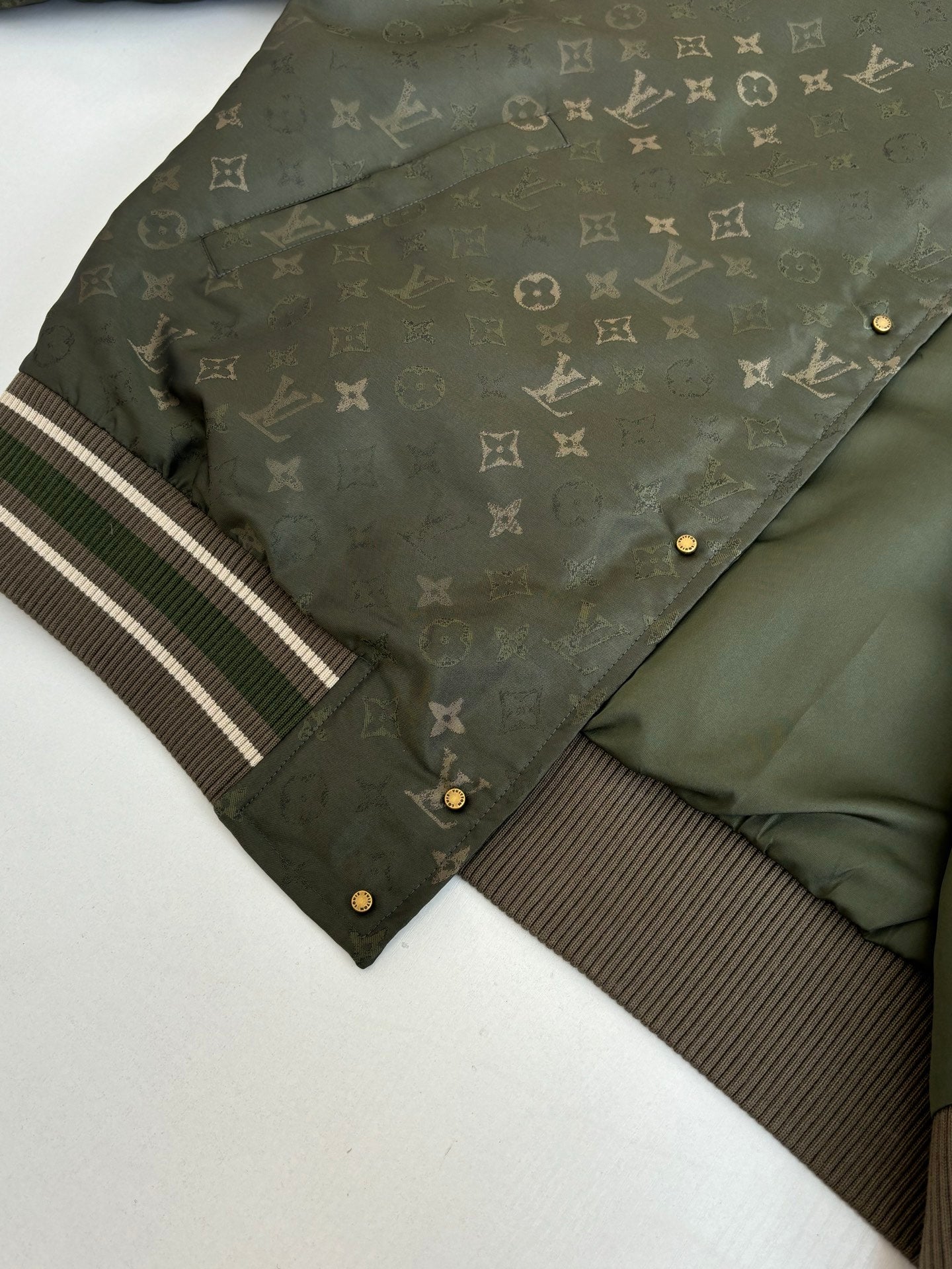 LV Monogram all-over camouflage cotton bomber jacket