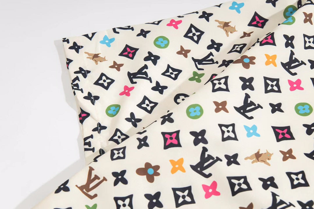 LV Print Mulberry Silk Shirt