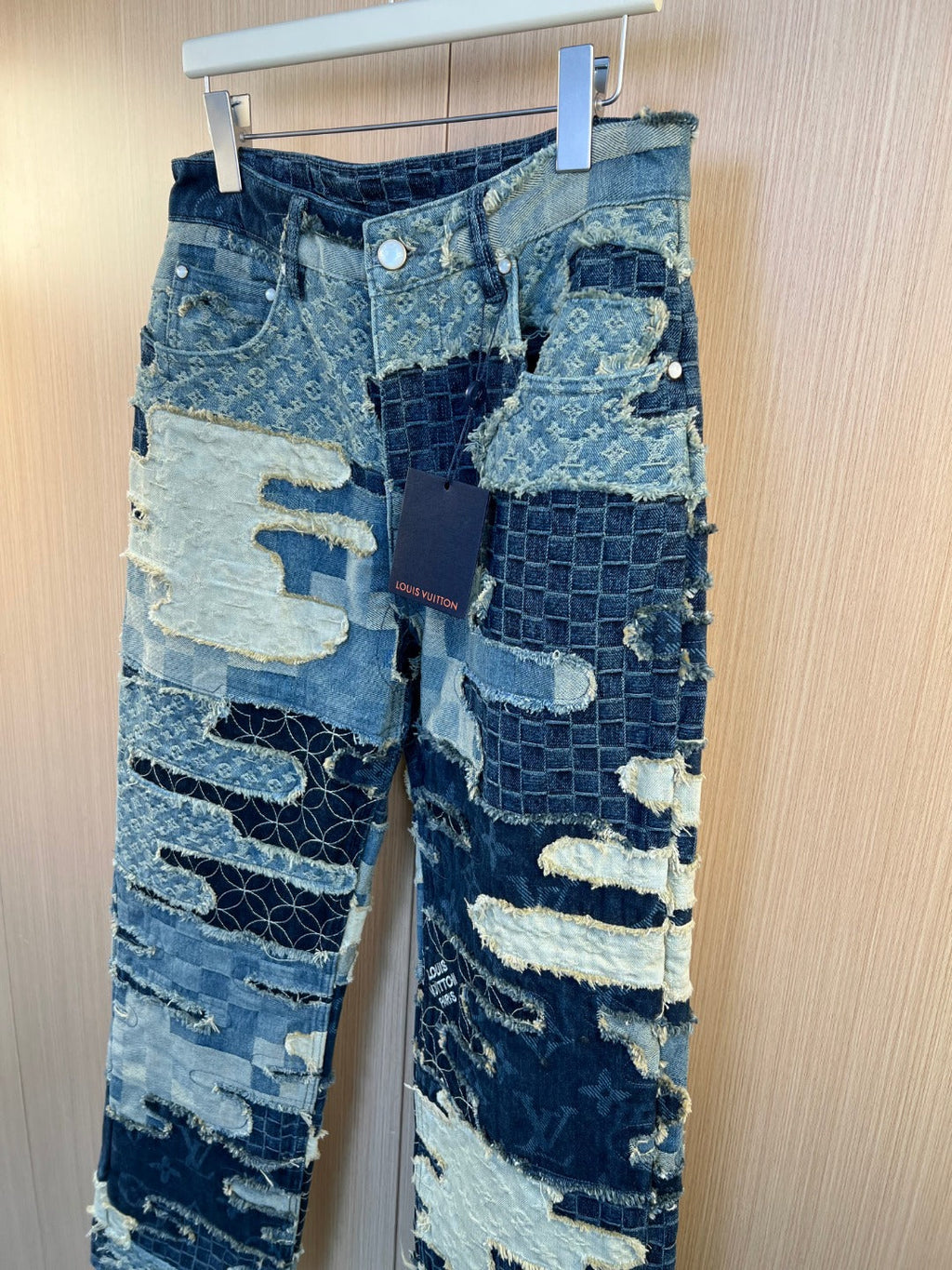 LV Denim Heavy-Duty  Patchwork Jeans