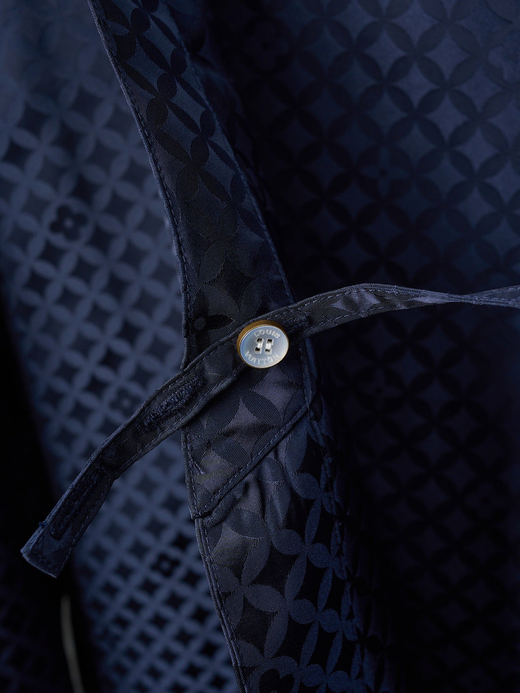 LV Nigo Collaboration Series Four-Leaf Clover Jacquard Kimono-Style Long-Sleeved Shirt
