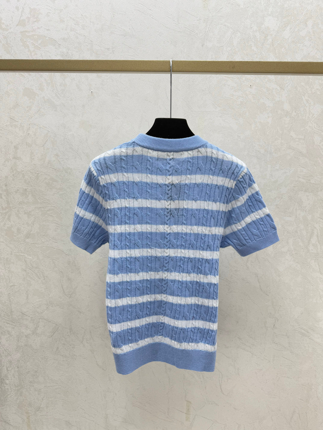 Women's Polo Stripe Knit Shirt
