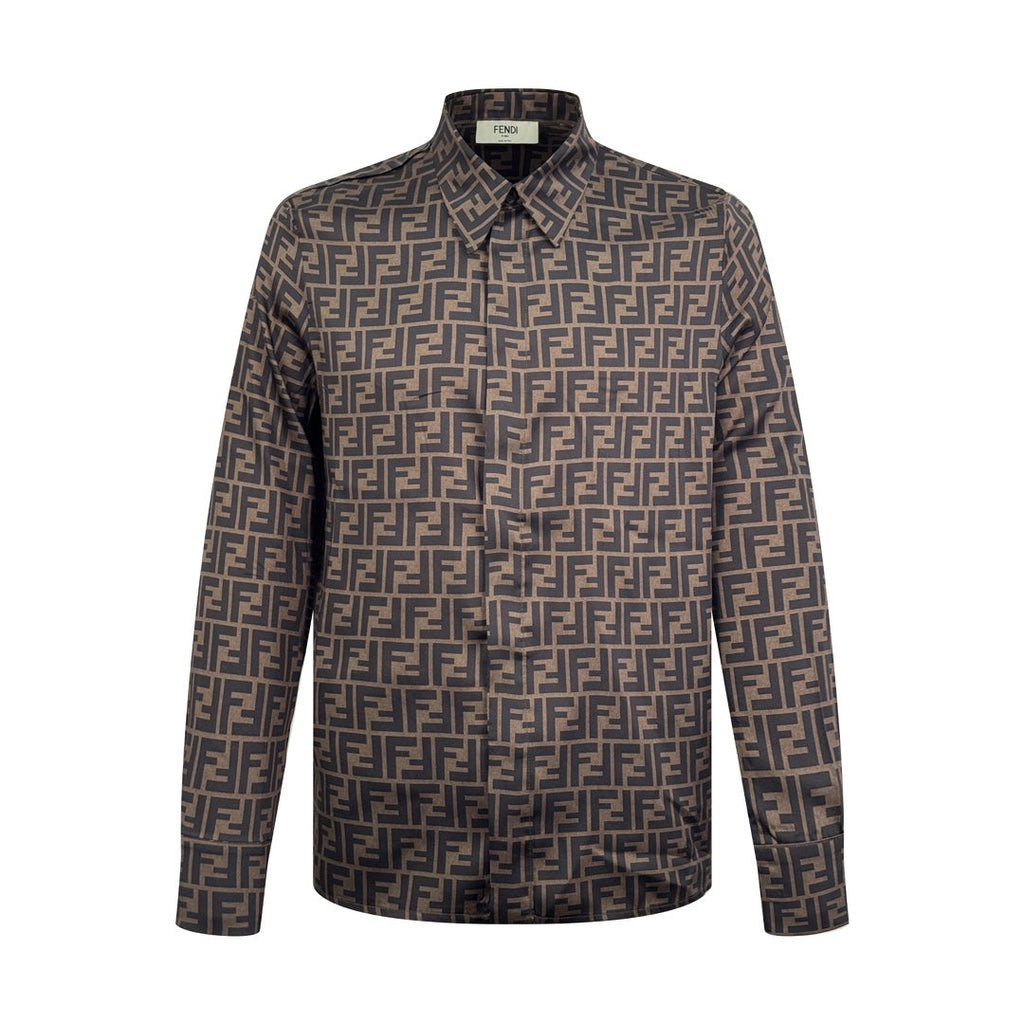 Fendi All-over FF Print Long-sleeved Shirt