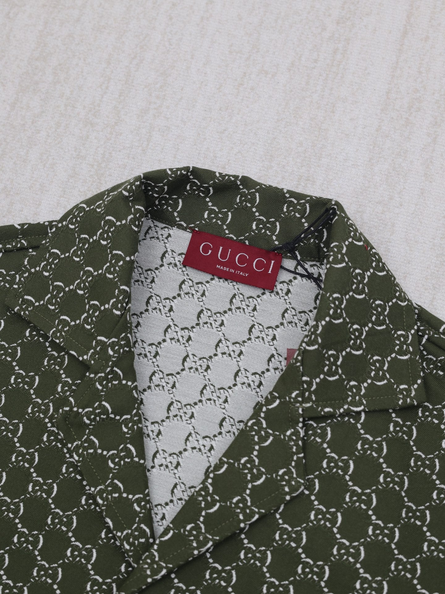 GG new 2025 Lido series all-over double G print short-sleeved shirt