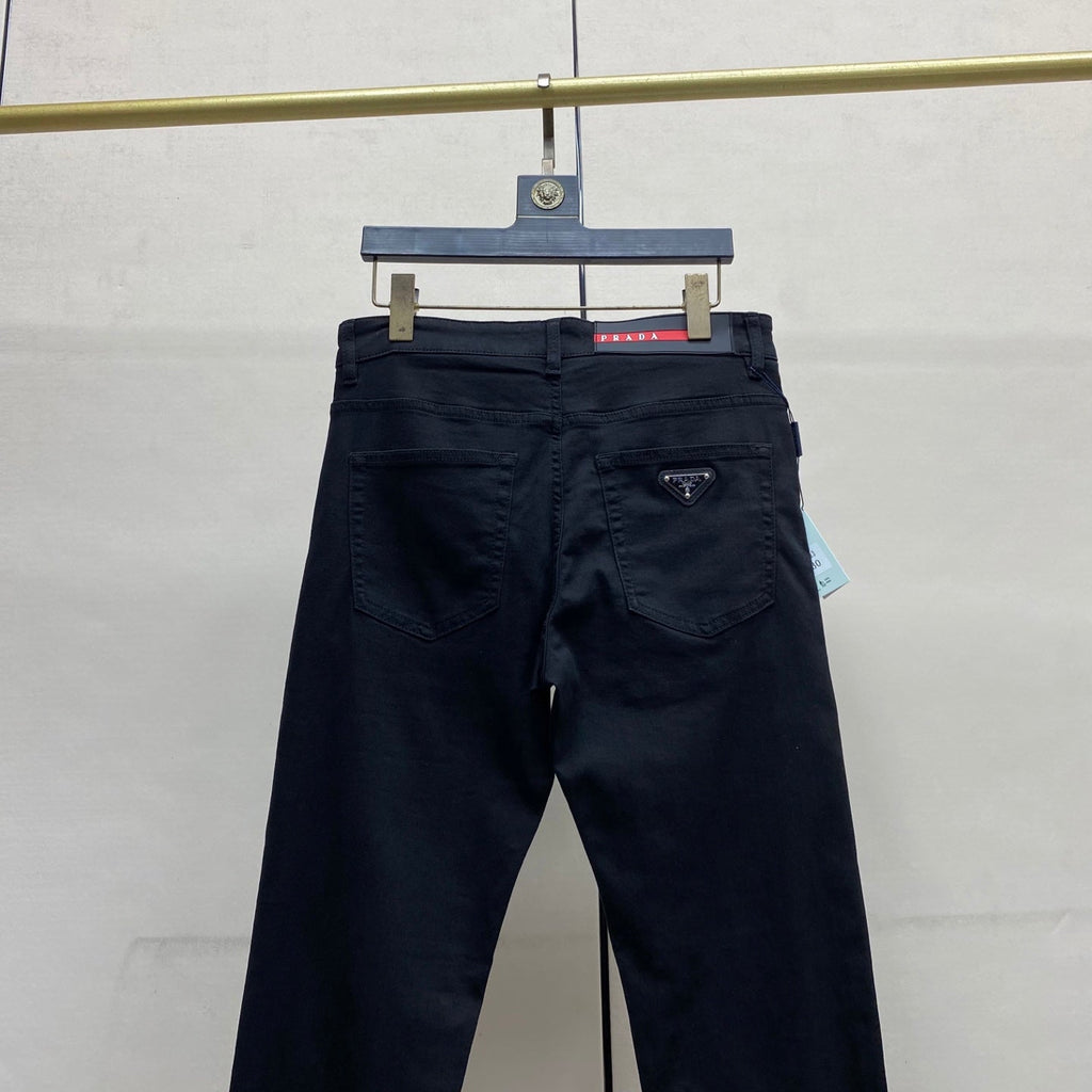 Prada Black Denim Fitted Jeans