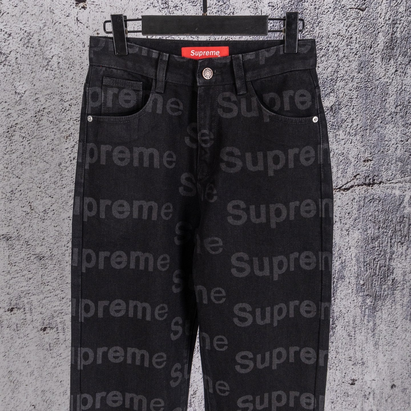 Supreme All-over Straight-Leg Jeans