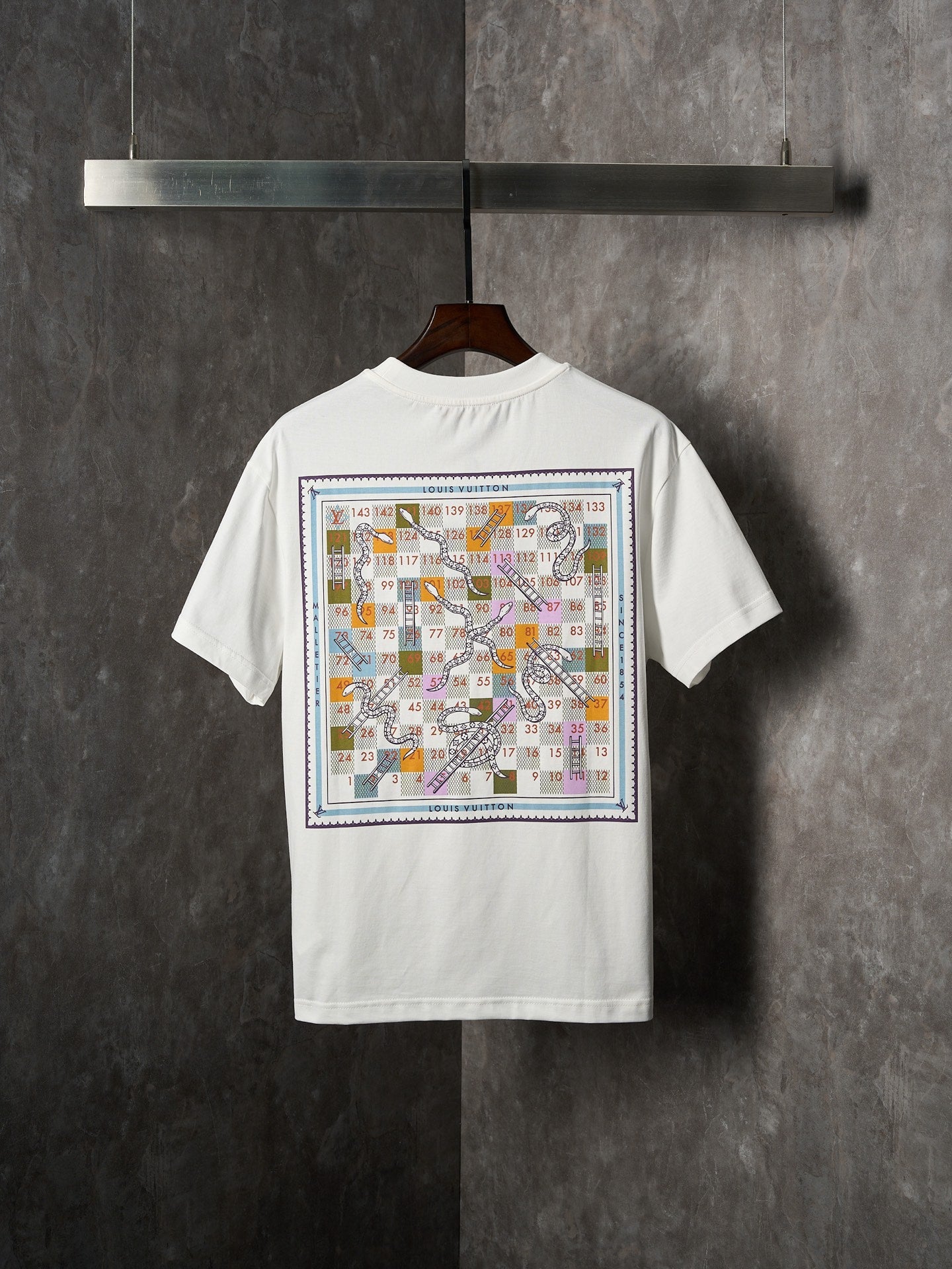 LV checkeredboard snake Print T-Shirt