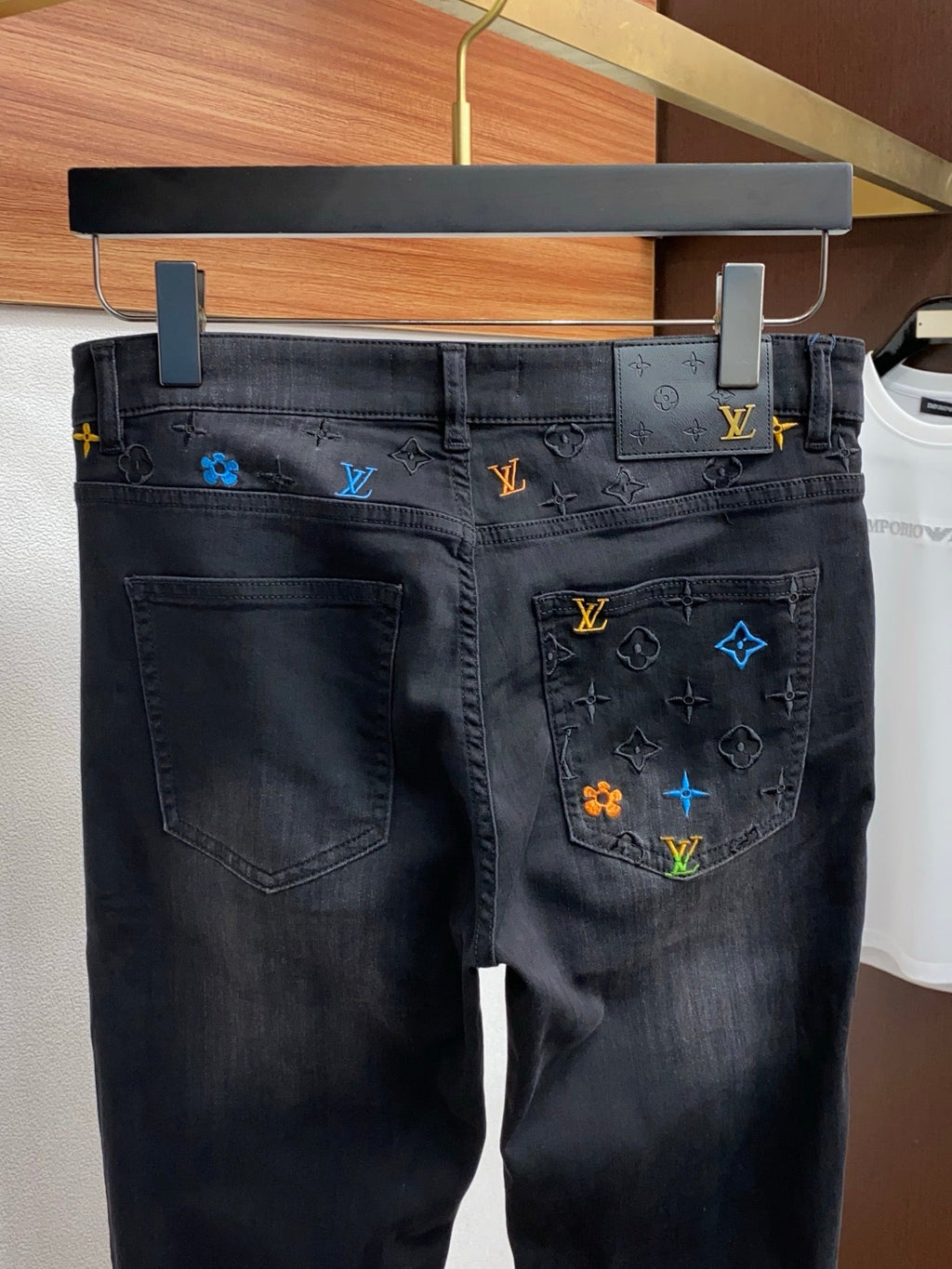 LV Slim Fit Straight-Leg Jeans