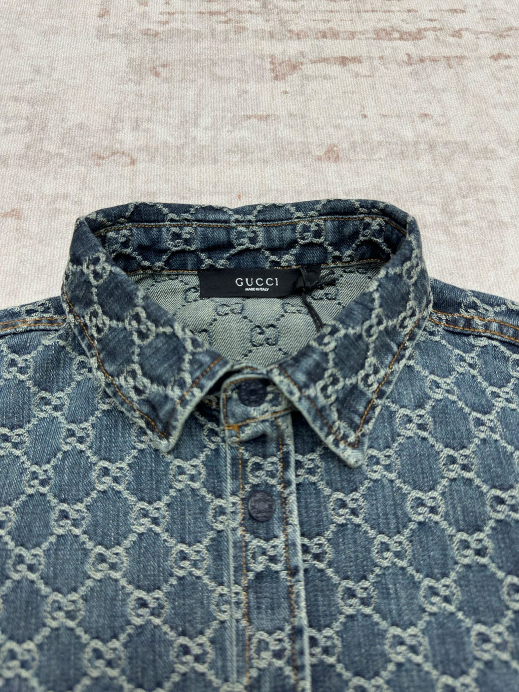Gucci Denim Jacquard Shirt