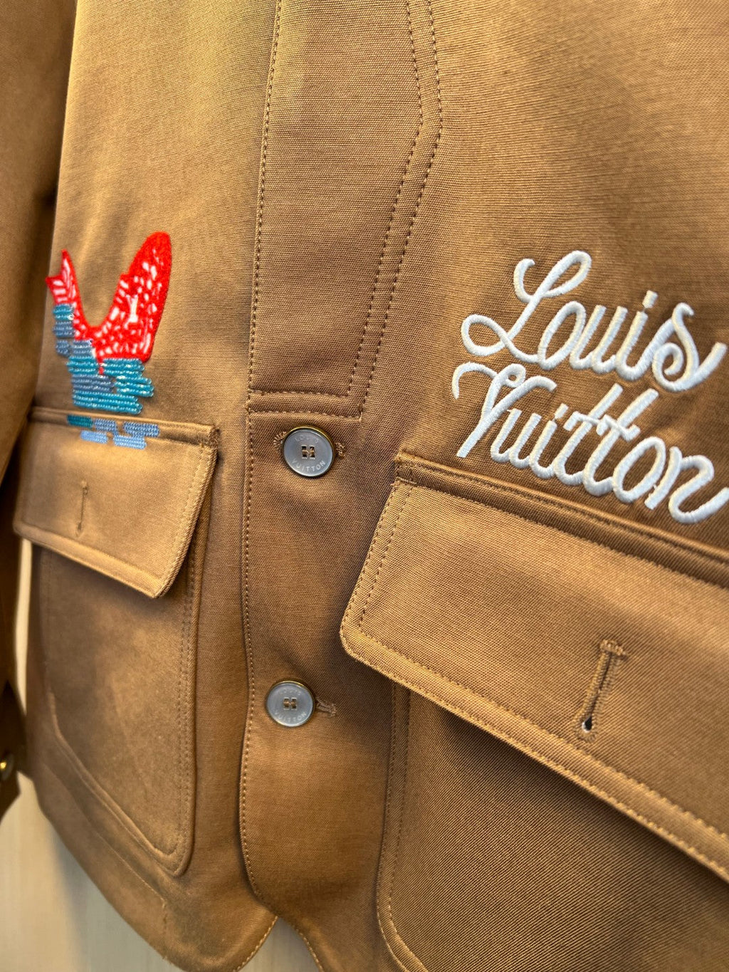 Louis Vuitton runway Pharrell Williams x Nigo collaboration Jacket