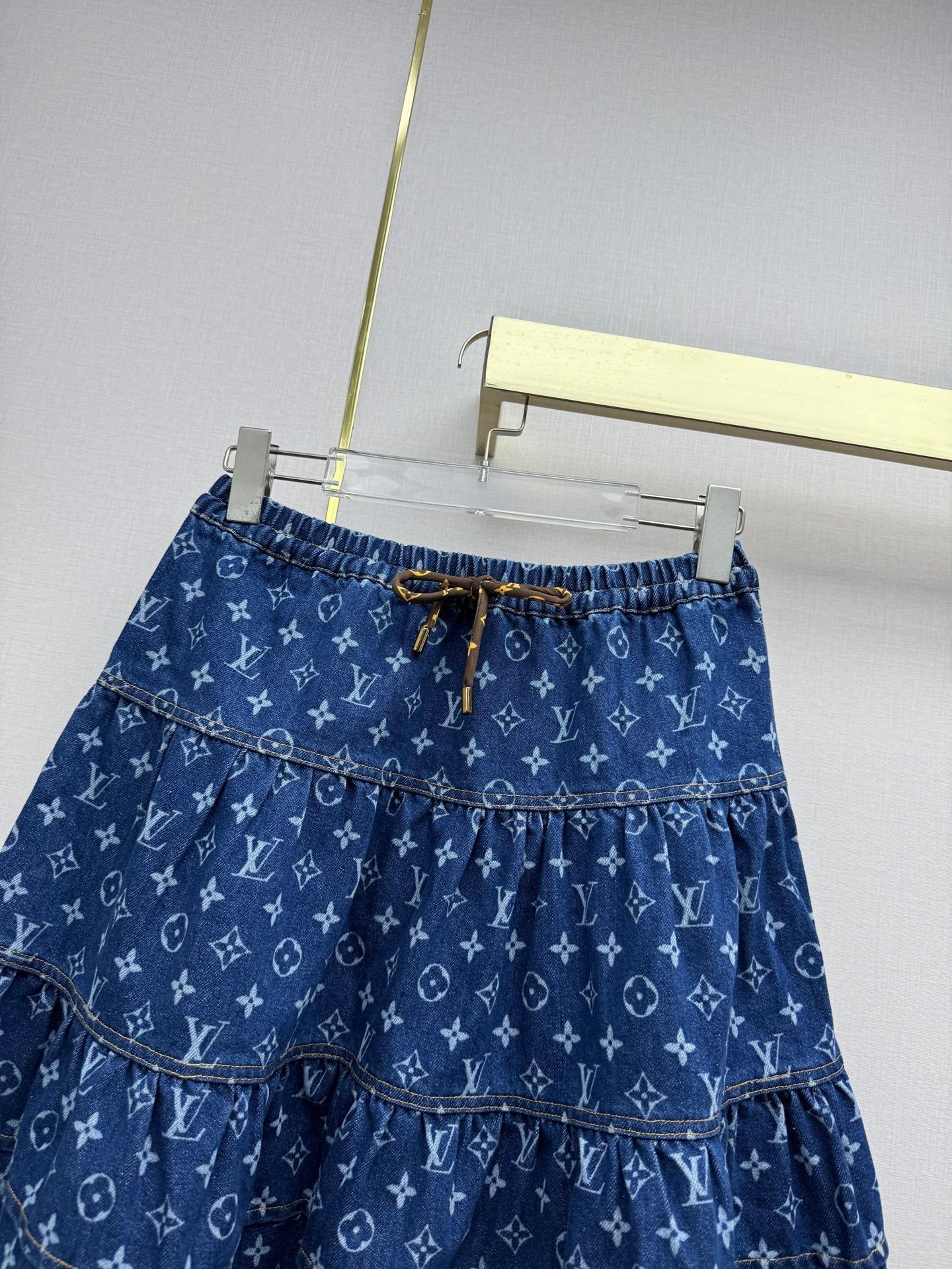 Women's Denim Tiered Skirt