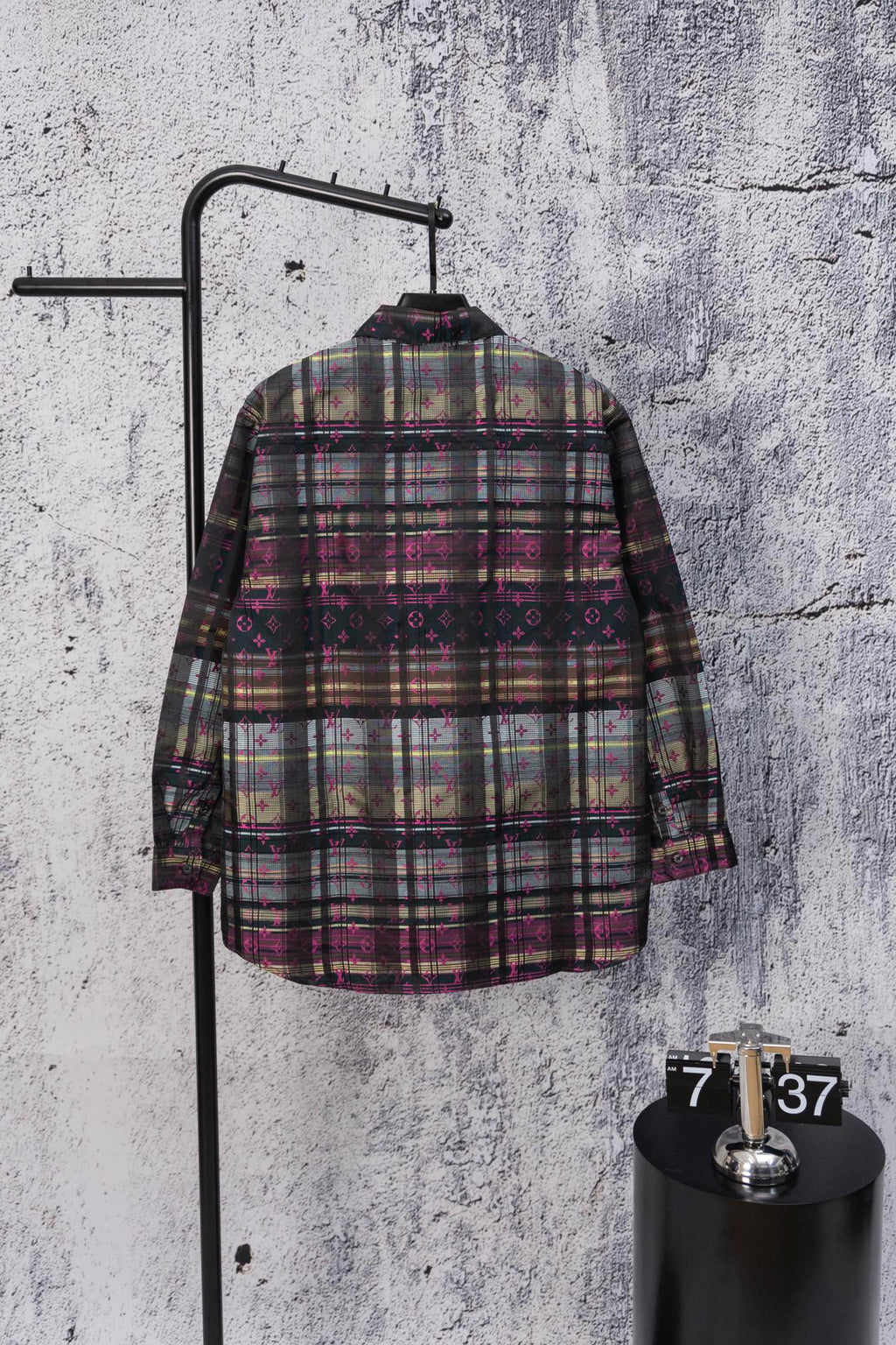 LV Dark Red Long-Sleeve Shirt Jacket
