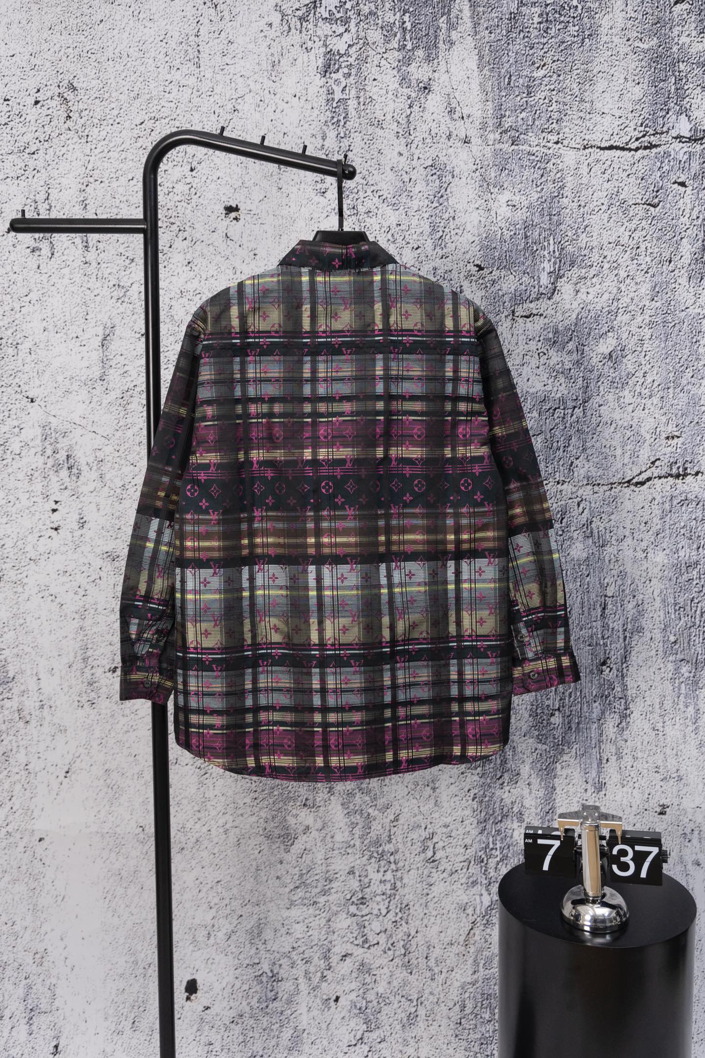 LV Dark Red Long-Sleeve Shirt Jacket