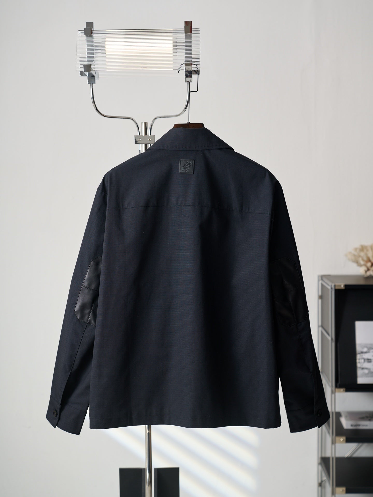LV Leather Zipper Work Jacket