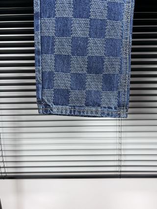 LV Checkered Denim Jeans