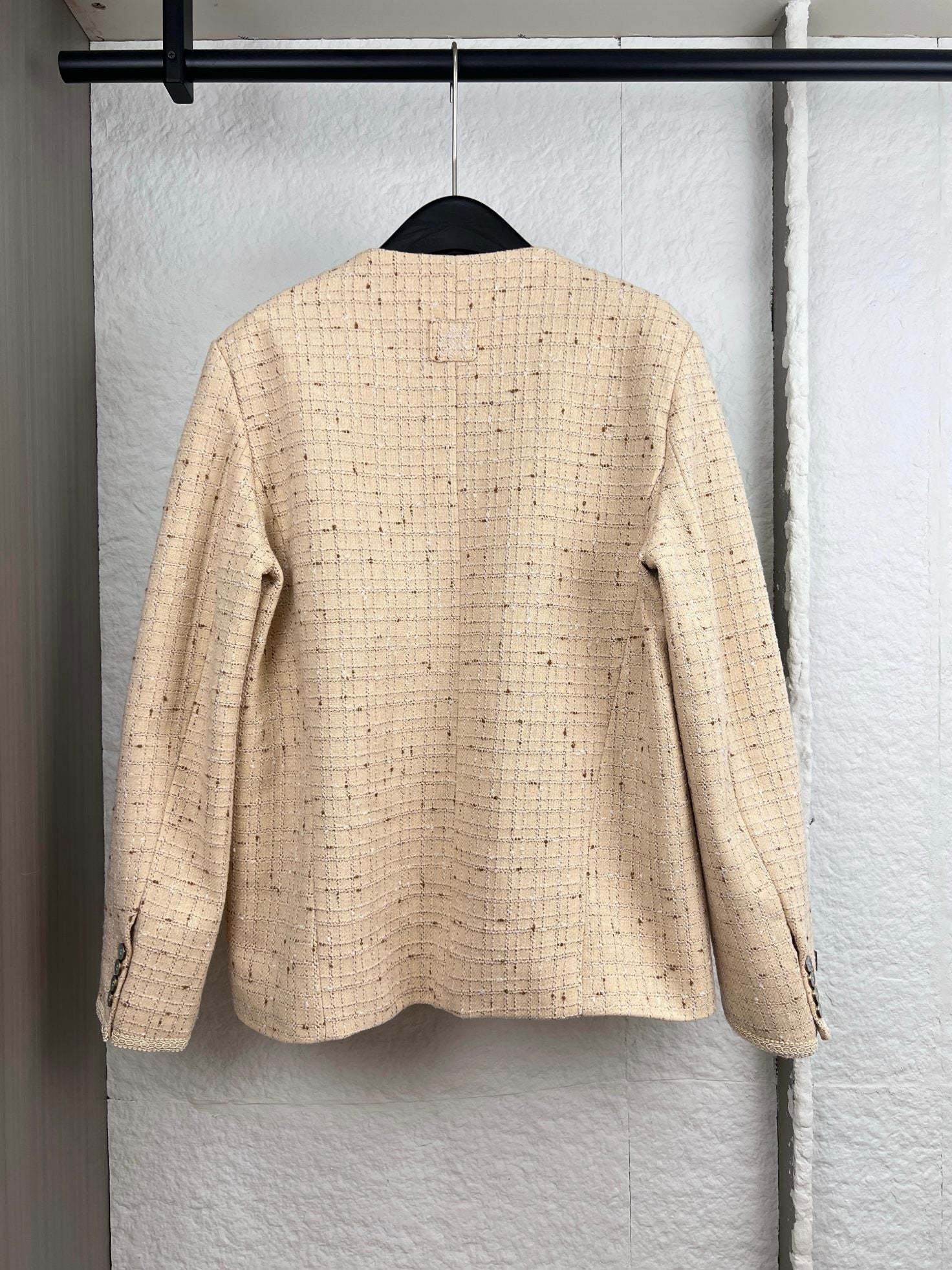 LV Gold Threaded Leather Label Jacket