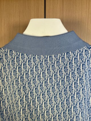 Dior Oblique Knit Polo Shirt