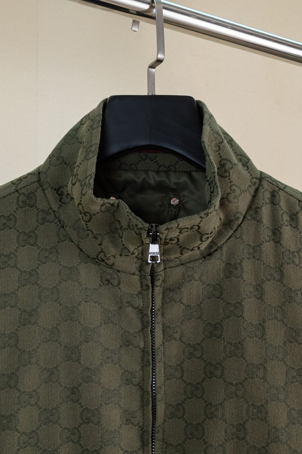 GG all-over jacquard stand collar jacket