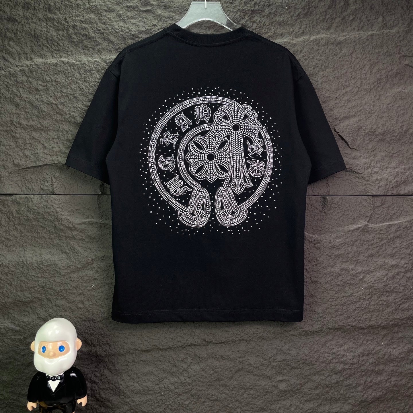 Chrome Heart Rhinestone Short-Sleeve T- Shirt