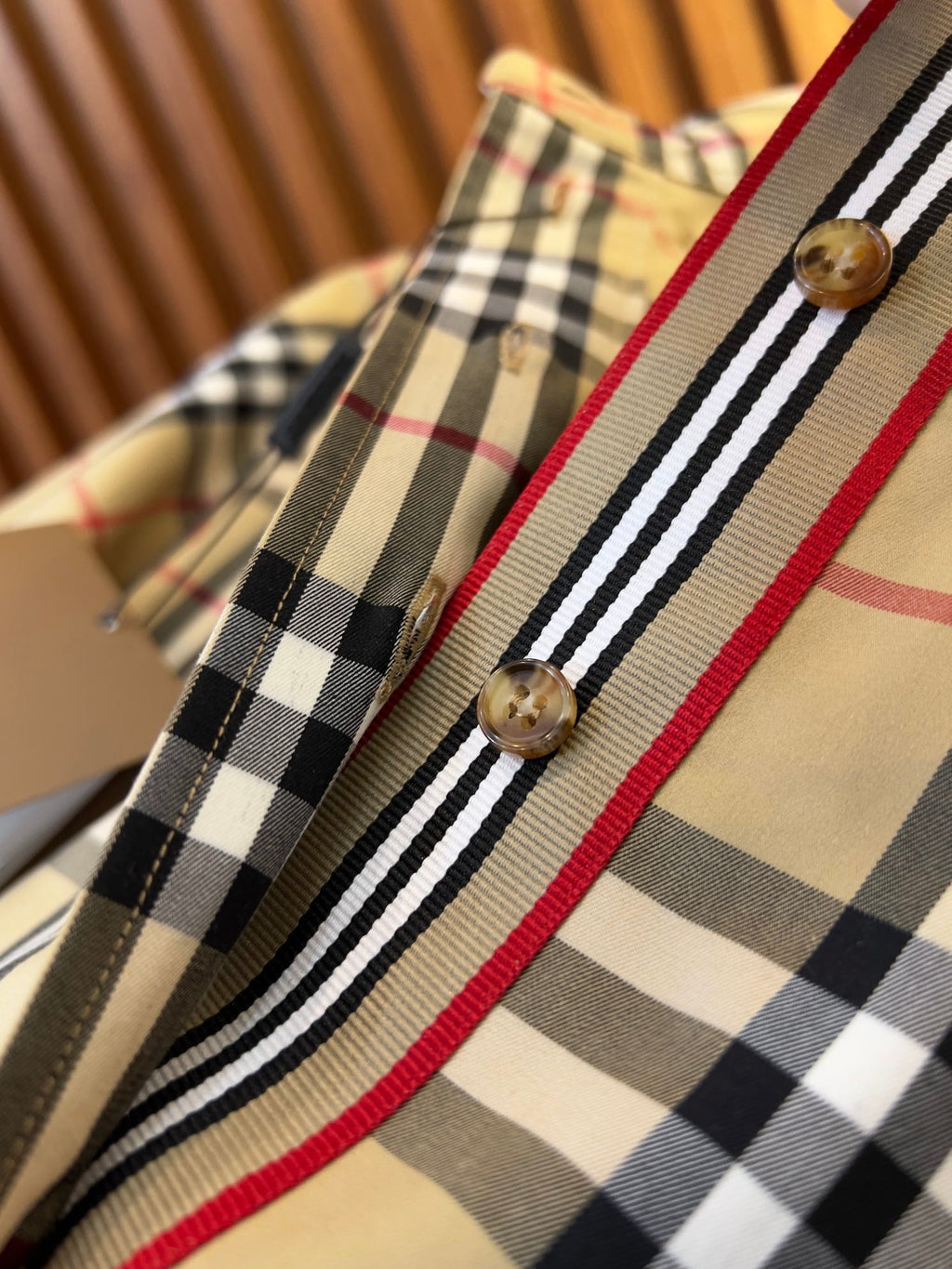 Burberry stretch cotton tie-waist shirt dress