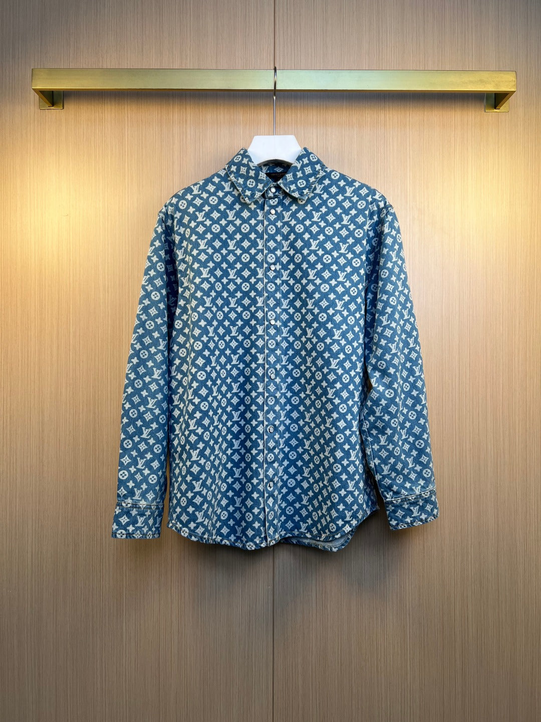 LV All-Over Monogram Denim Shirt Jacket