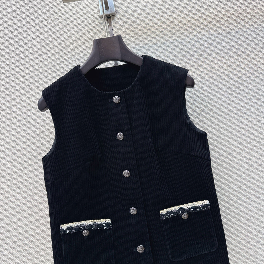 Chanel Corduroy vest women's