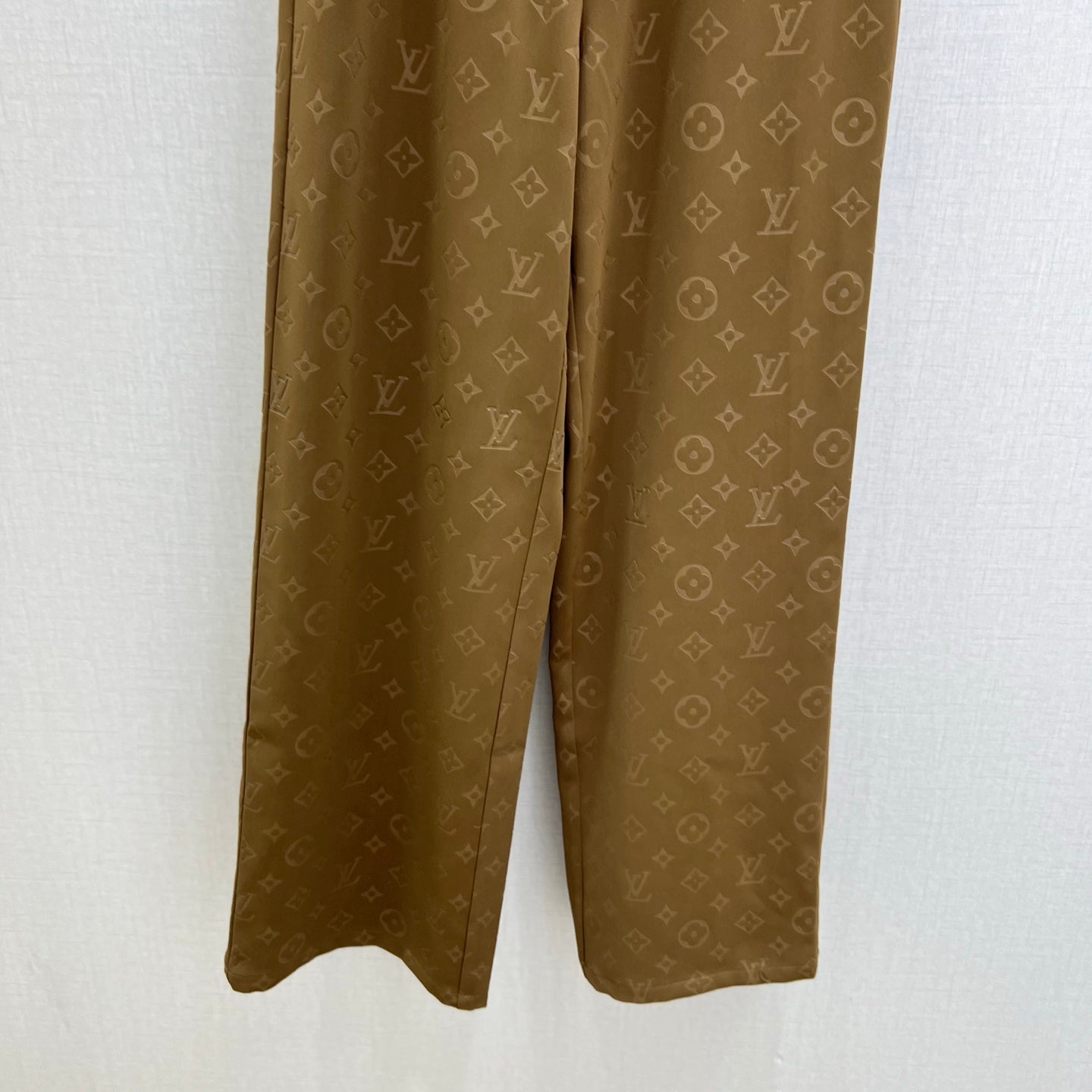 LV Embossed Straight-Leg Trousers