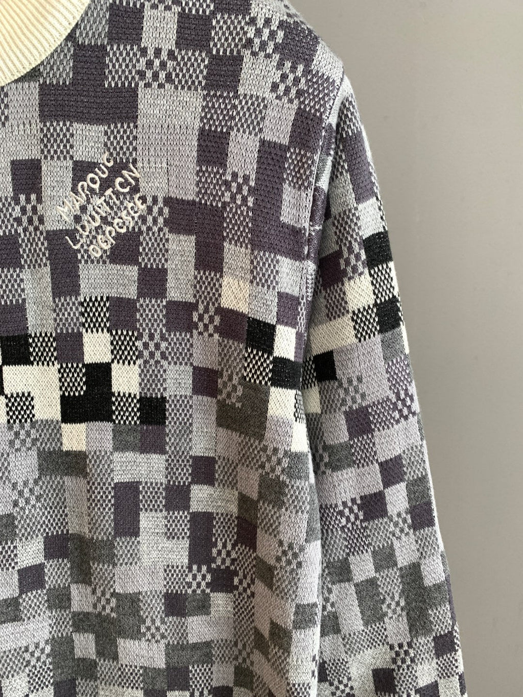 LV Camouflage Mosaic Knit Sweater